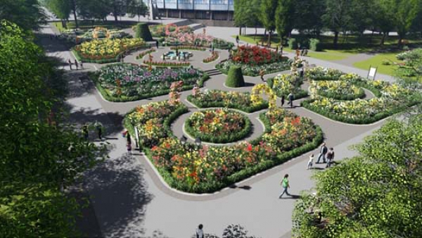 The Rosarium in Borisova Gradina Park is being Renovated