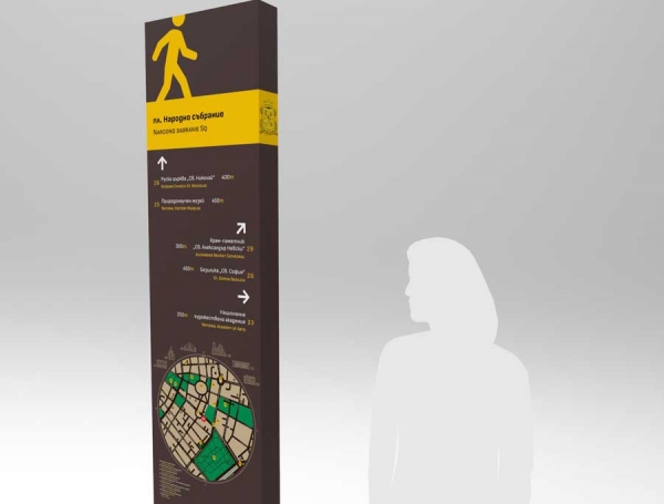 Sofia introduces a new pedestrian orientation system for the tourists