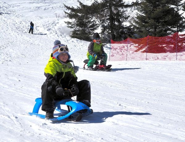 Fun games and competitions in the Sledding area next to Aleko hut in Vitosha Mountain
